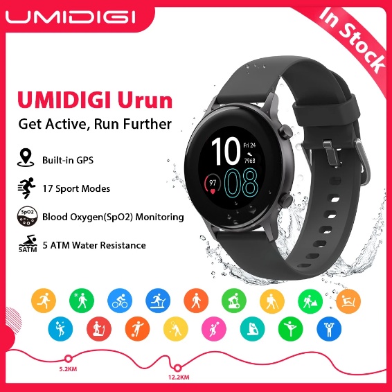 Smart Watch UMIDIGI Urun, Built-in GPS Activity India