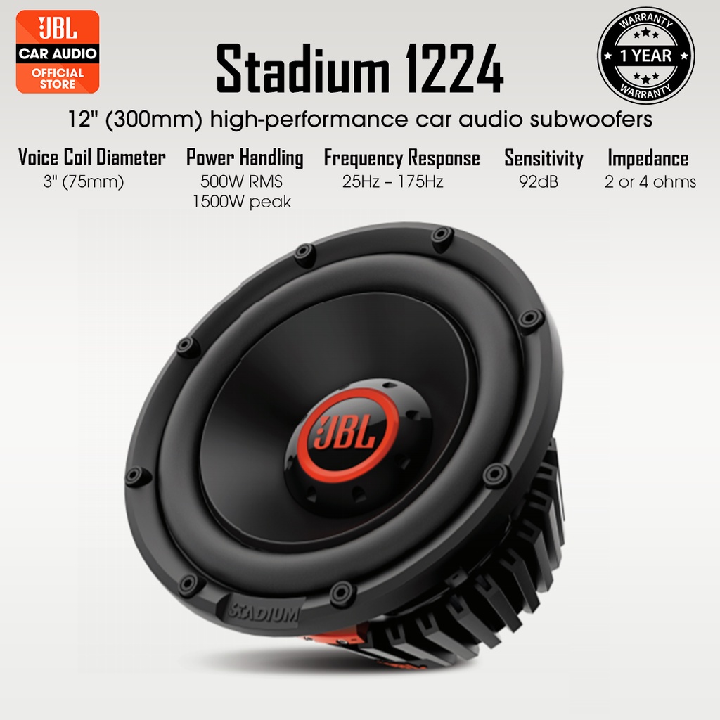  JBL Club 1224 12 Car Audio Subwoofer : Electronics