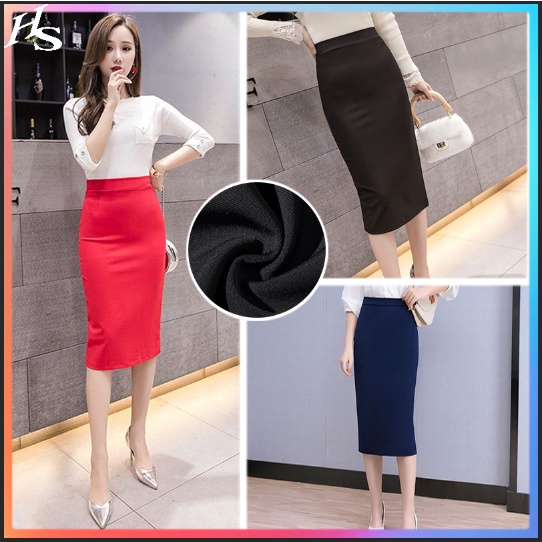 Black knee clearance length skirt name