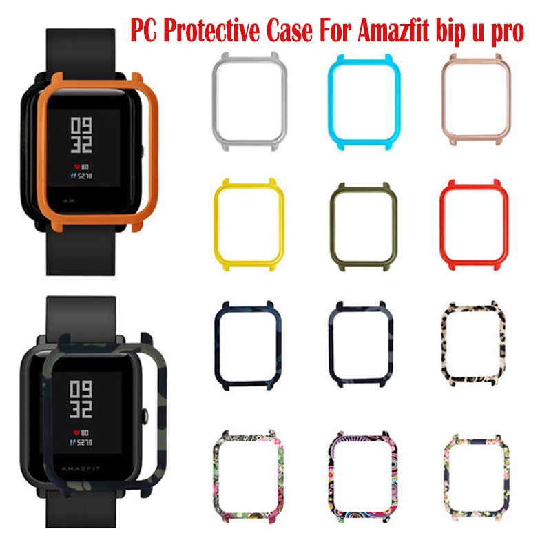 For Huami Amazfit Bip 5 PC Protective Case Smart Watch Cover with Tempered  Glass Screen Protector - Transparent Wholesale