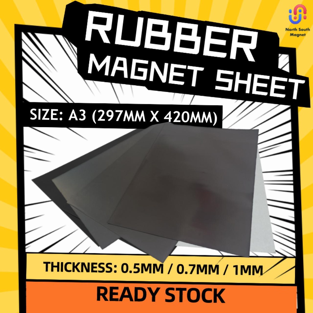 A4 Magnetic Sheets Flexible 0.5mm 1/1.5/2/3mm Thick for