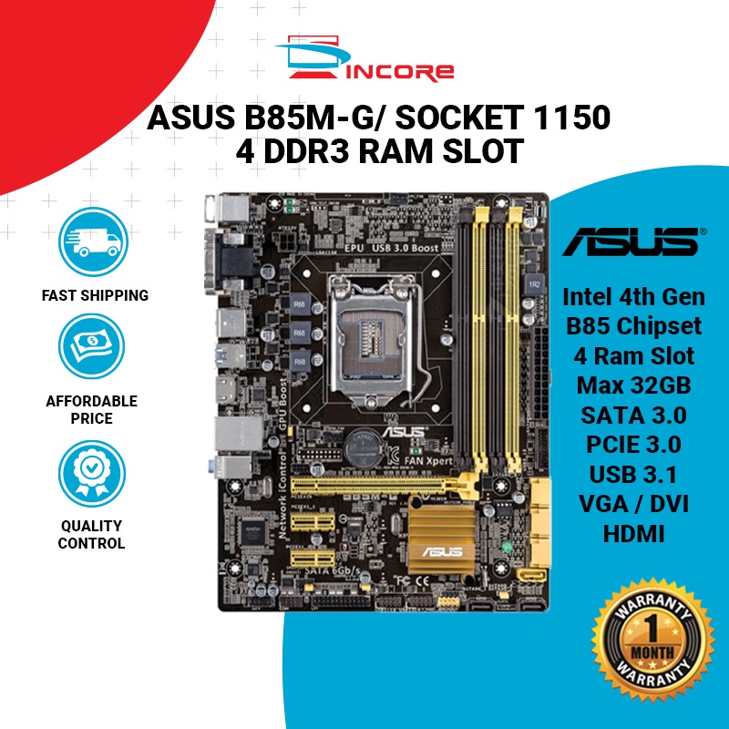 Asus B85M-G / B85M-E / B85M-E R2.0 Socket 1150 Intel B85