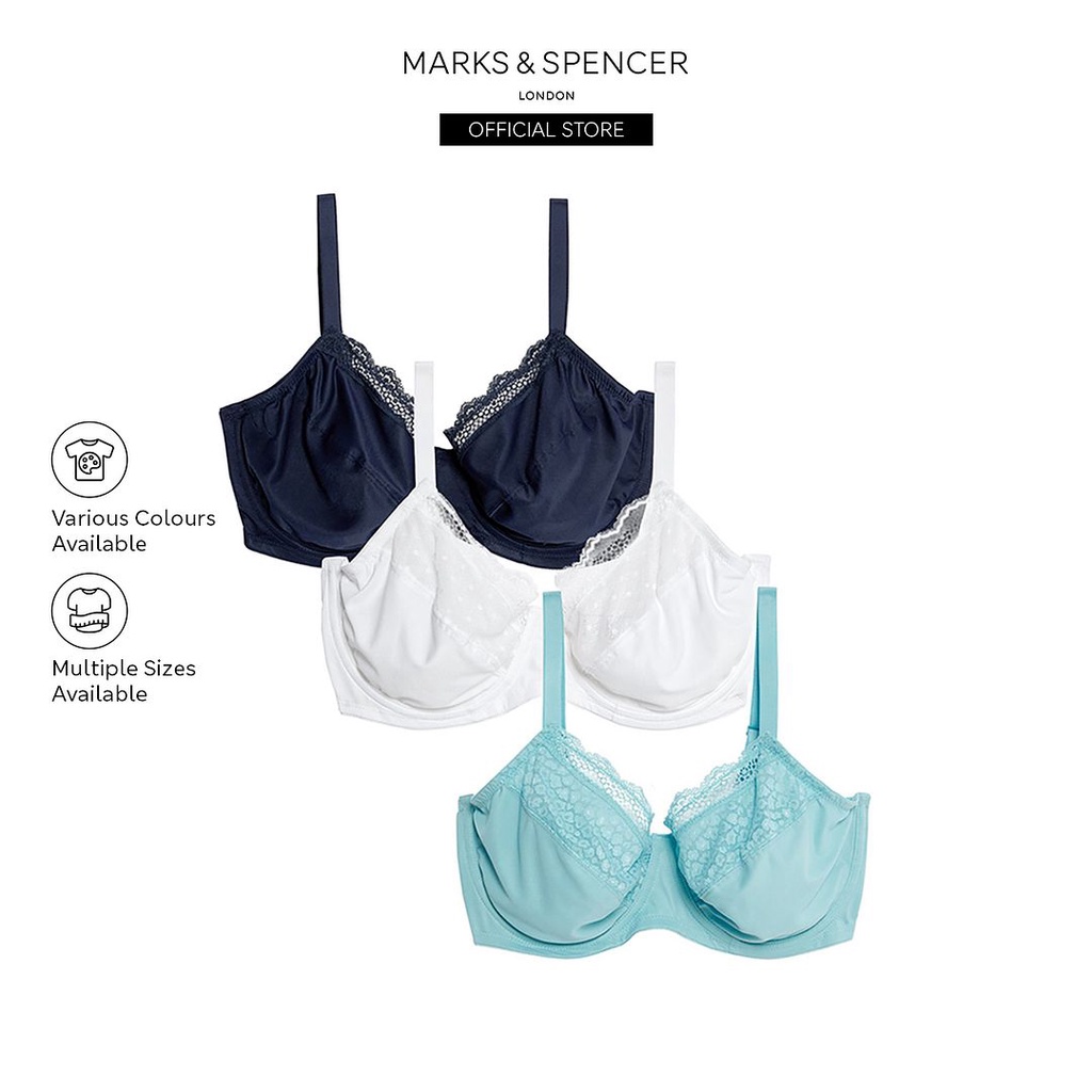 MARKS & SPENCER M&S 3pk Wired Full Cup Bras A-E 2024