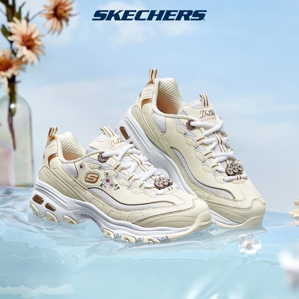Skechers Women Sport D'Lites 4.0  White/Silver Shoes – Skechers Malaysia  Online Store