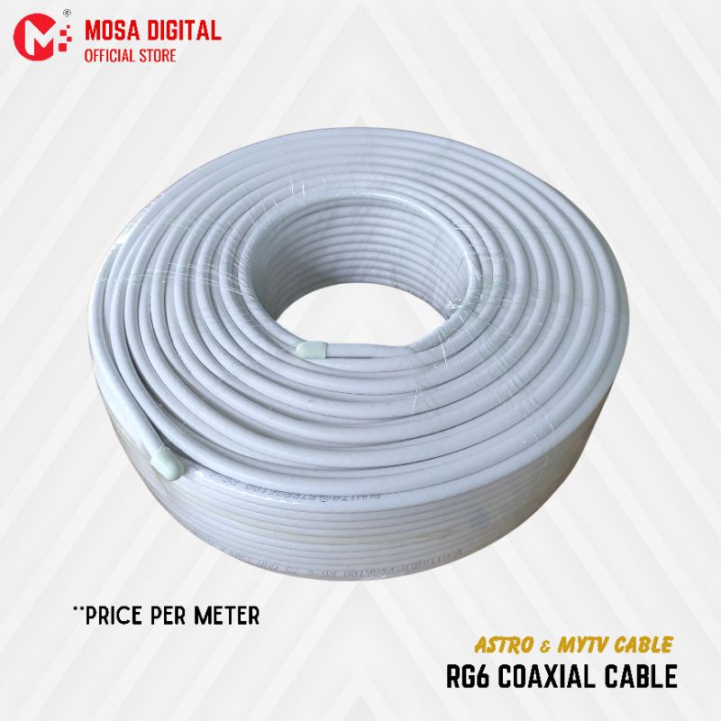 MOSA RG6 Coaxial Cable High Quality Kabel Astro Mytv Antena