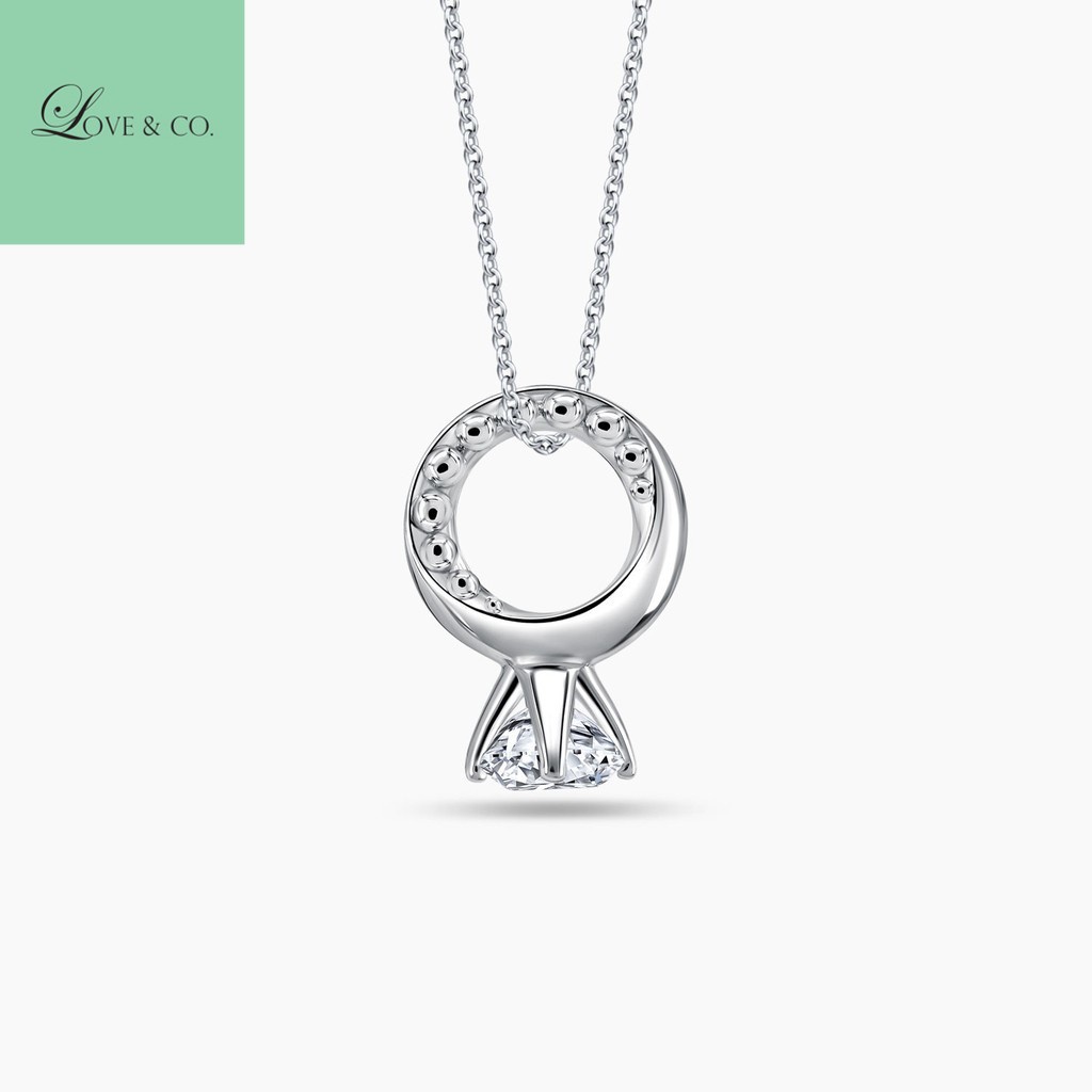 LVC Charmes Uno Interlocking Mini Ring Necklace