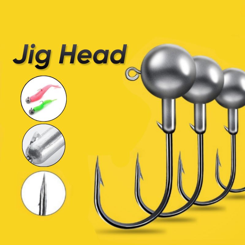 🔥Fish On! Jig head Soft Plastic Lure 3.5-14g Casting Jighead Jigging  Gewang Popping