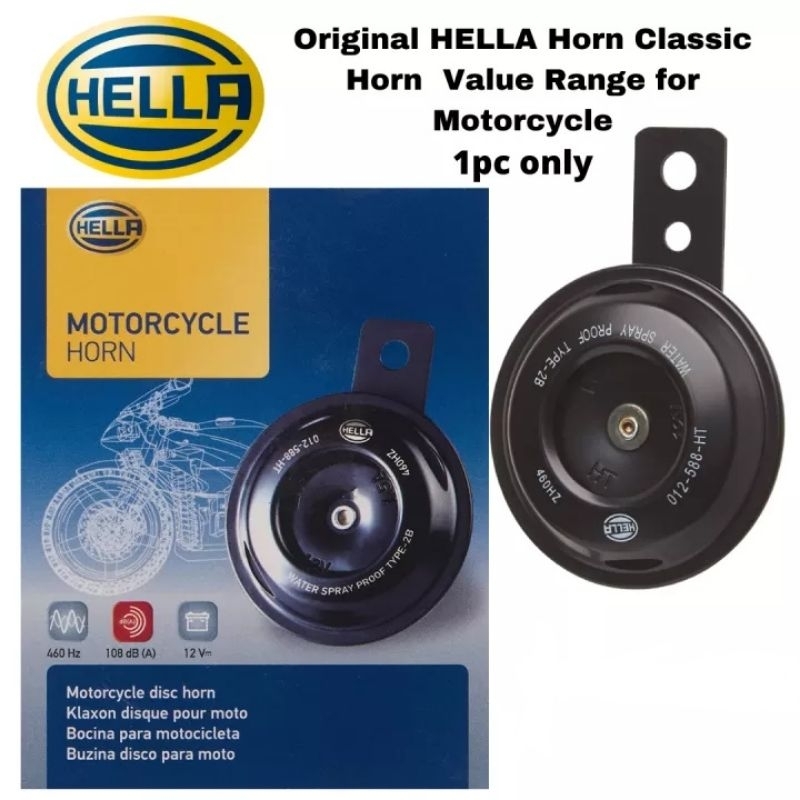 1pcs x HELLA Motorcycle Universal Disc Horn 108db 480Hz 12V for LC135 Y125  SRL Ego EX5 Motor Hon #YAMAHA # SUZUKI