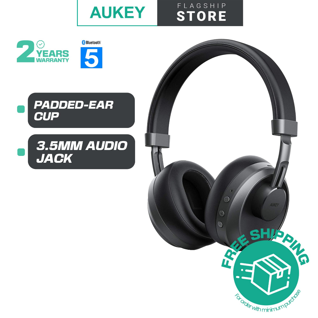 Aukey EP B52 V2 On Ear Wireless Bluetooth 5 Hi Fi stereo