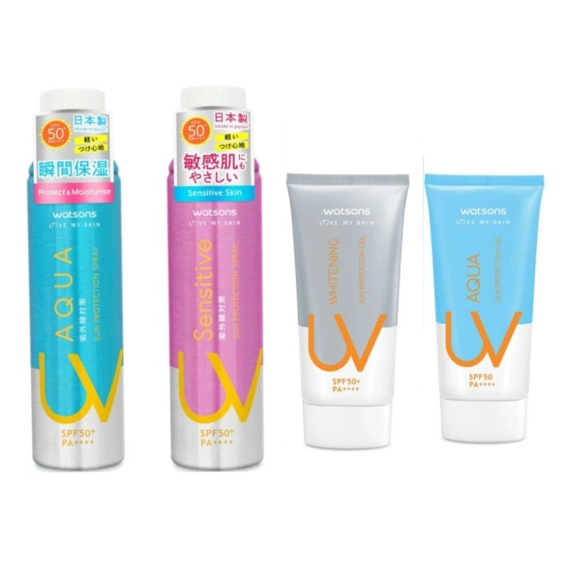 Sunscreen Watson Aqua Whitening UV Sunblock Gel Sun Protection