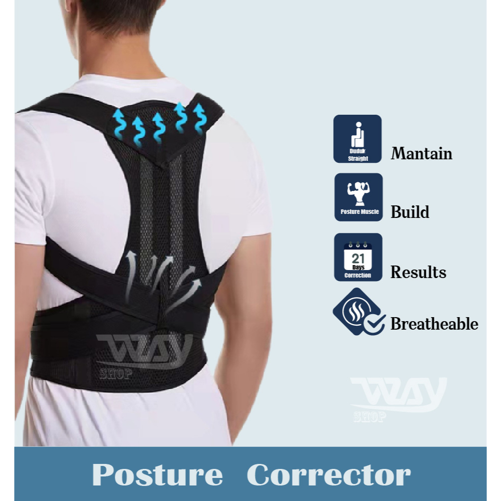  Posture Corrector Back Brace Metal Back Lumbar Support