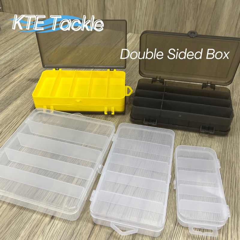 KTE】 Pancing Box 18x10x5CM Kotak Gewang Kotak Mancing Double Side Open  Tackle Box Lure Box