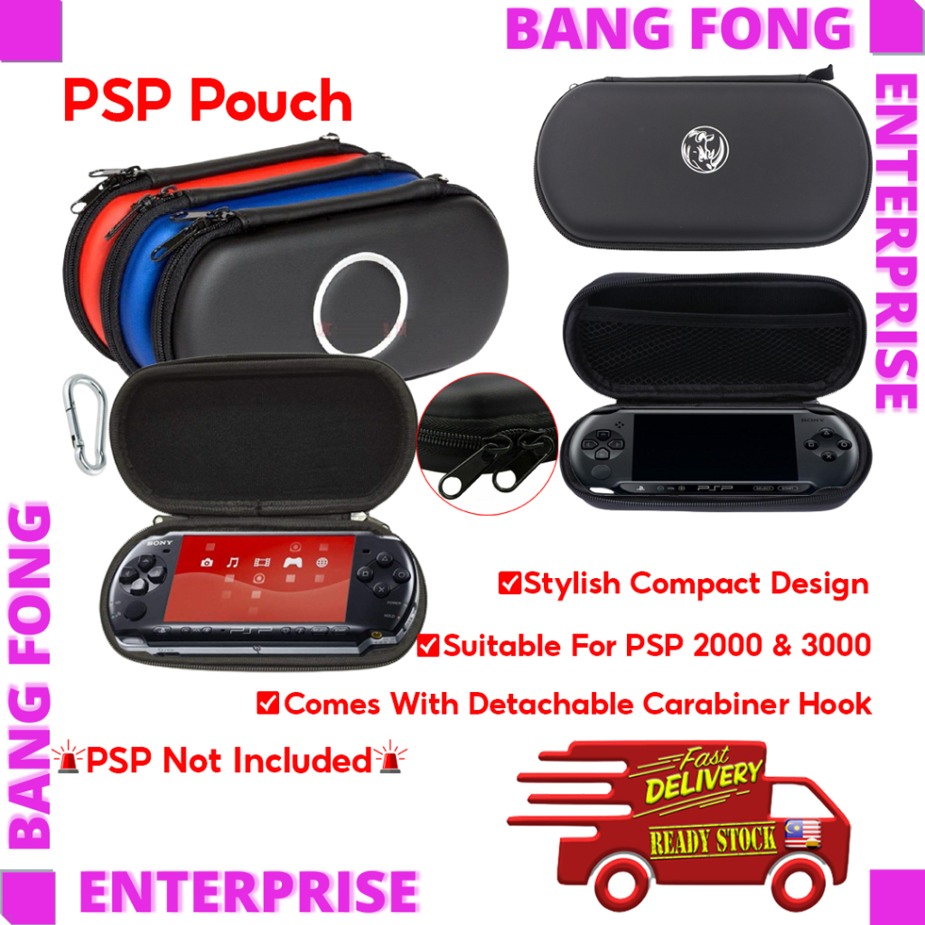 Bolt Axtion Double Compartment Storage Case Compatible with Ps Vita and  Psp, Protective Carrying bag, Portable Travel Organizer Case Compatible  with Psv and Other