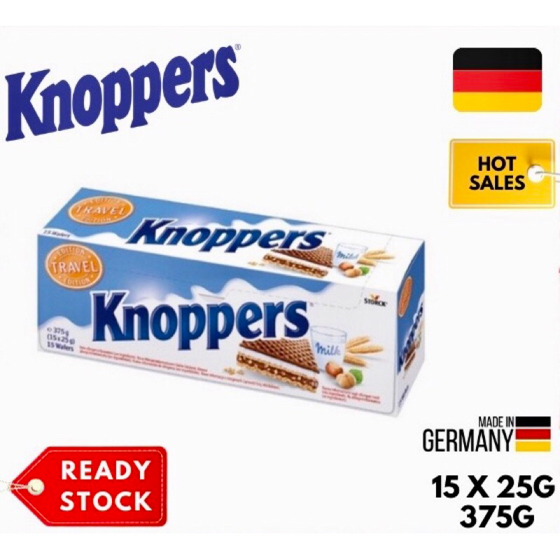Knoppers Chocolate Hazelnut Wafers - 25g