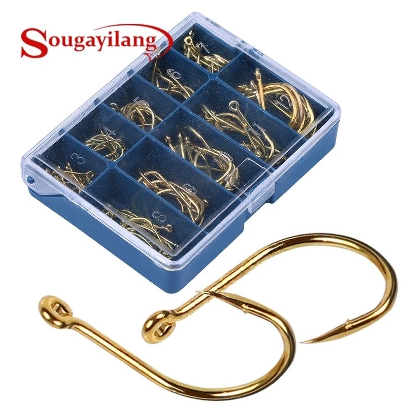 Sougayilang Fishing Hooks 8#9#12# Carbon Steel Fishing Hooks Mata