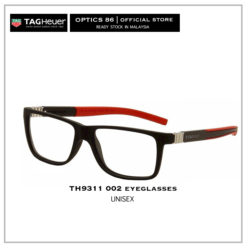 Tag Heuer TH9311 002 Black Red UNISEX eyewear Malaysia optical