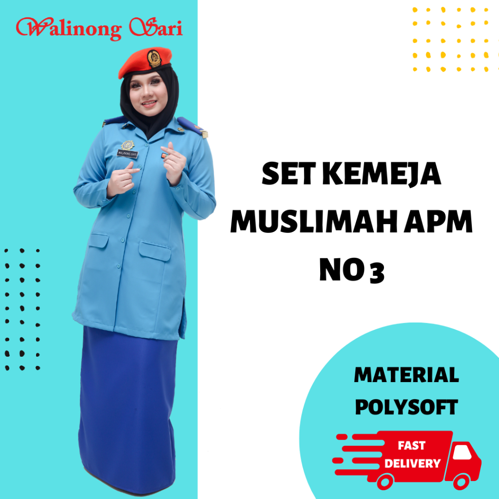 Set Kemeja Muslimah APM No.3 Shopee Malaysia