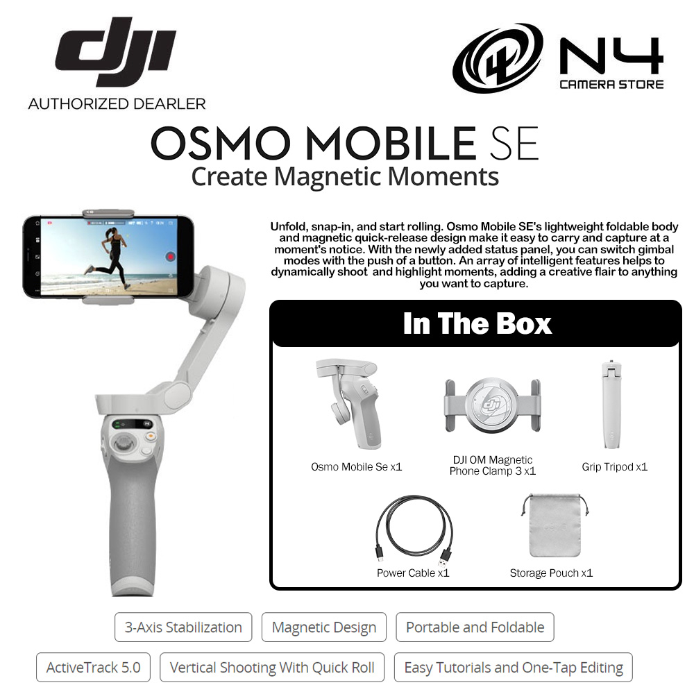 DJI OM SE / Osmo Mobile SE - Handheld 3-Axis Smartphone Gimbal