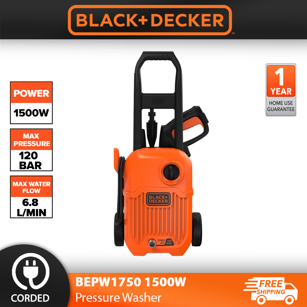 BLACK & DECKER BEPW1750 1500W 120BAR PRESSURE CLEANER