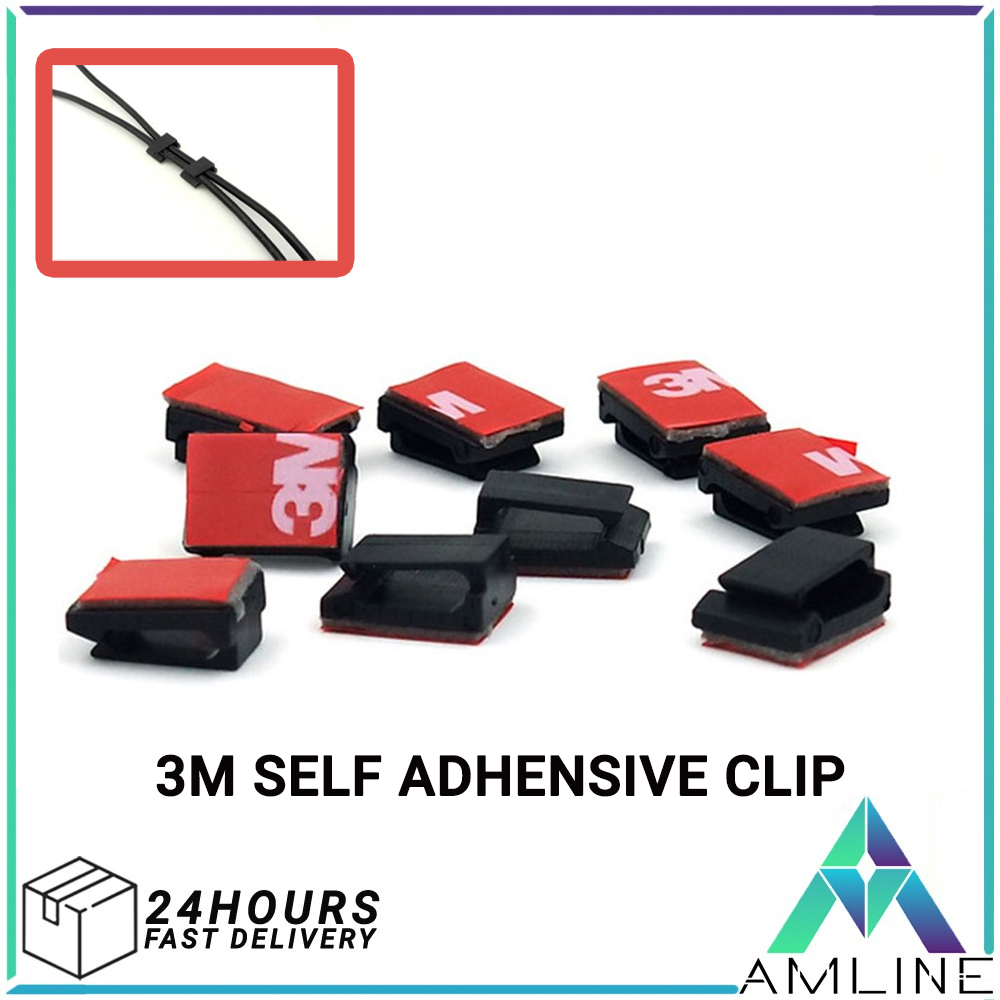 Self adhesive car clearance cable clips