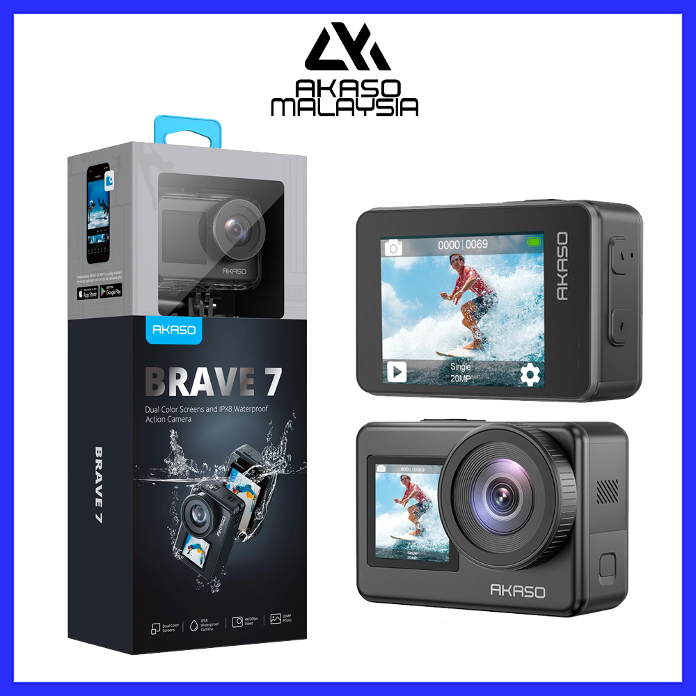 Akaso Brave 7 Waterproof 4K action camera - Malaysia Official Store  Warranty