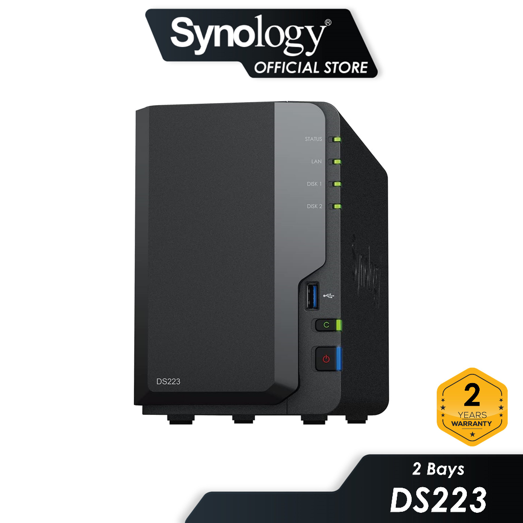 Original Synology DS223j 2-Bay DiskStation NAS Server SATA 6Gb/s