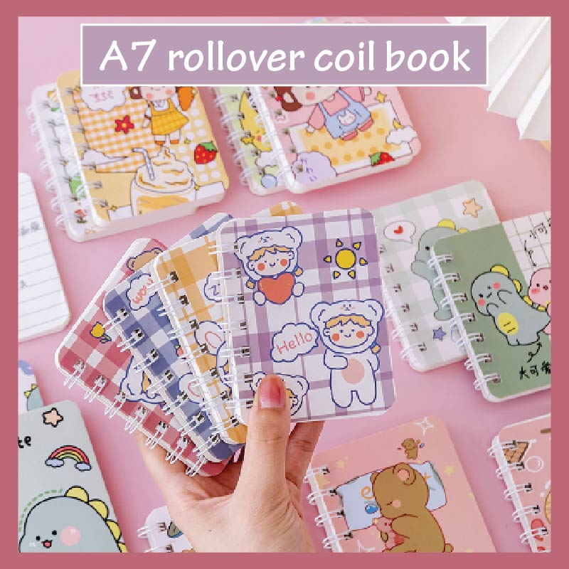 Kawaii Diary Cartoon Coil Notebook A7 Portable Pocket Notepad