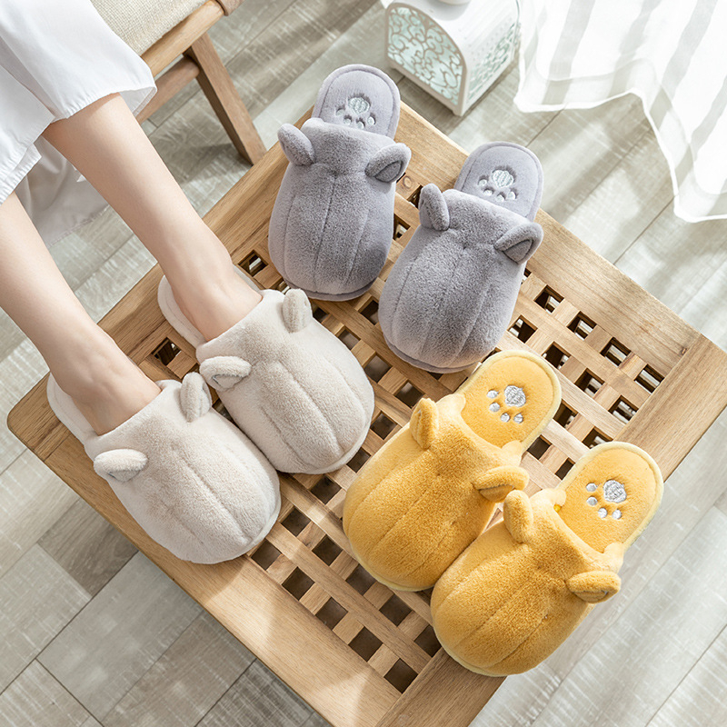 Cat head online slippers