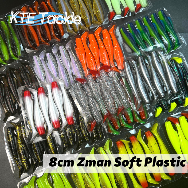 KTE】 6pcs Zman Sp Soft Plastic 8cm Umpan Siakap Casting Lure Soft