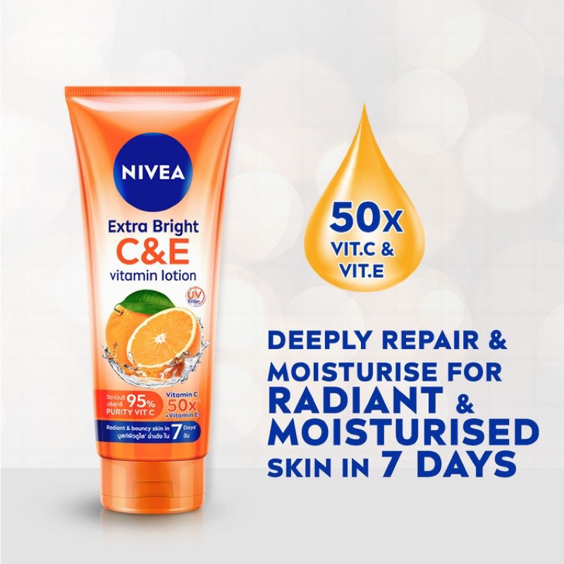 Nivea Body Lotion Extra Bright C&E Vitamin Lotion 320ml | Shopee