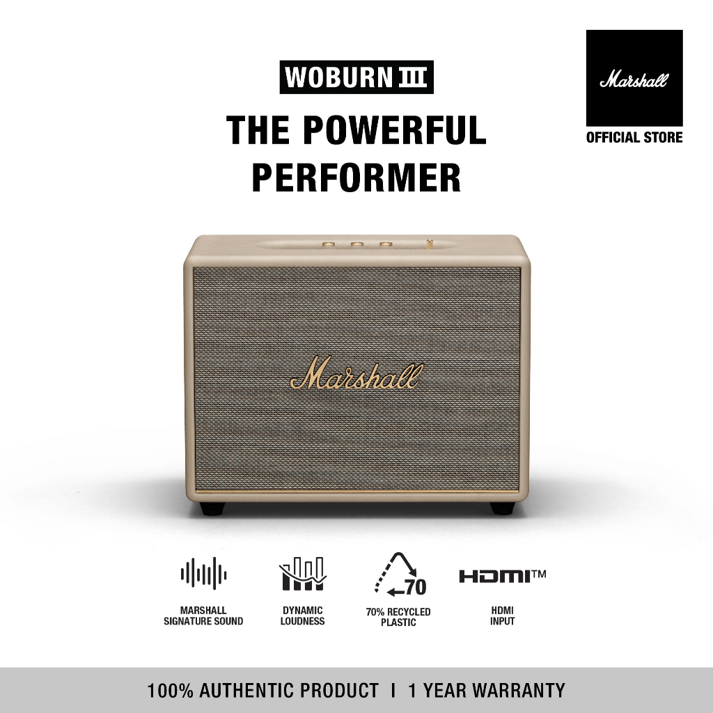 Marshall woburn bluetooth speaker sales cream