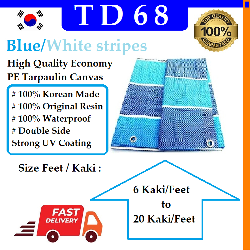 PE Tarpaulin High Quality Waterproof Canvas (Blue Orange Color