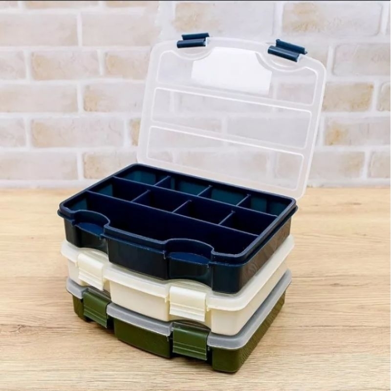Adjustable Compartment Storage Box Organizer Case for Jewelry Fishing  Tackle Kotak Pancing