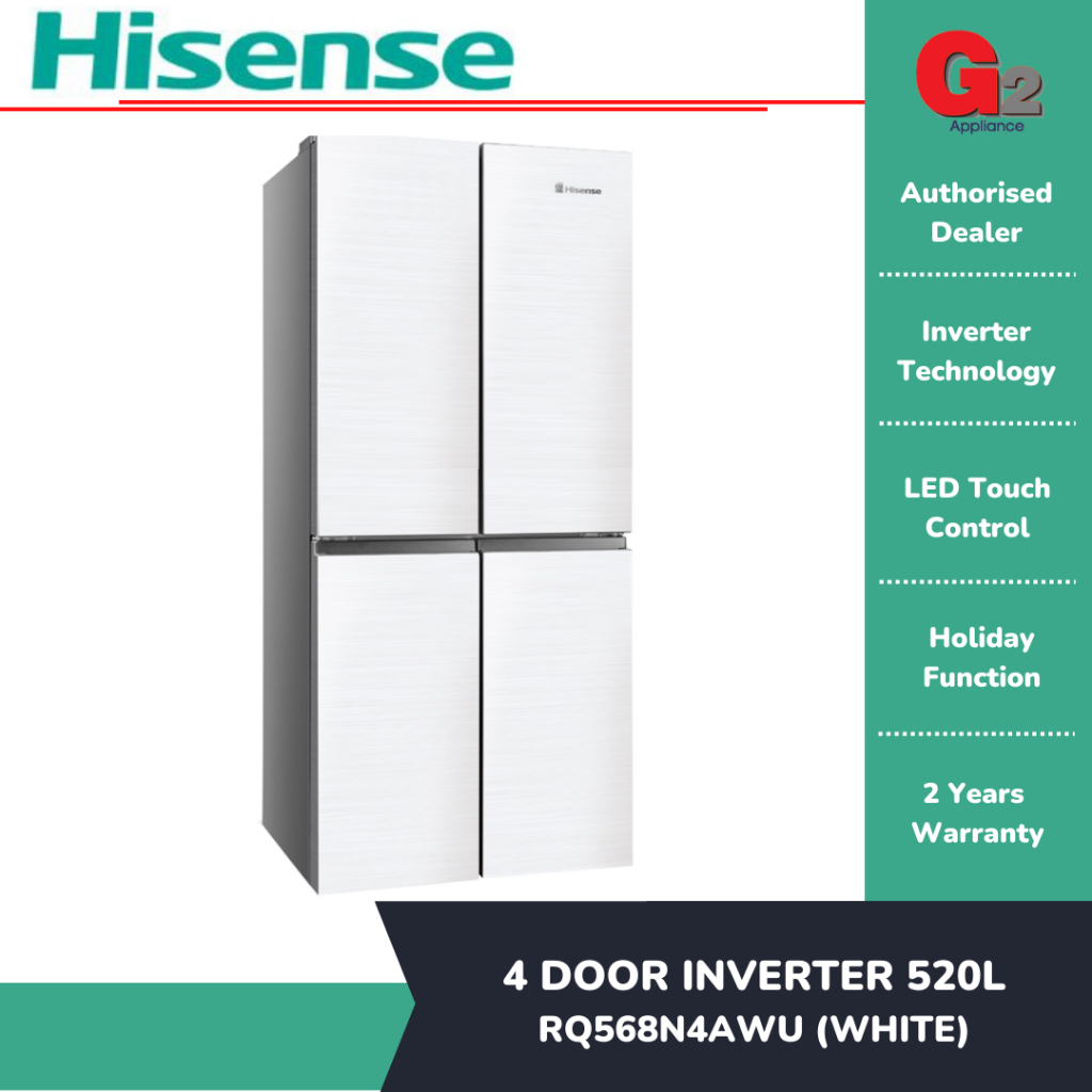 Hisense white glass deals fridge