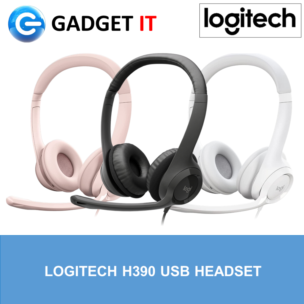 LOGITECH H390 WIRED HEADSET FOR PC LAPTOP STEREO HEADPHONES WITH