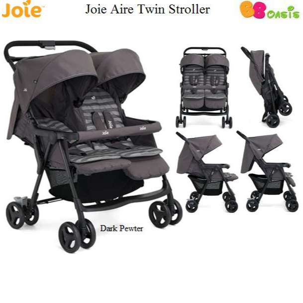 Joie aire twin stroller dark pewter on sale