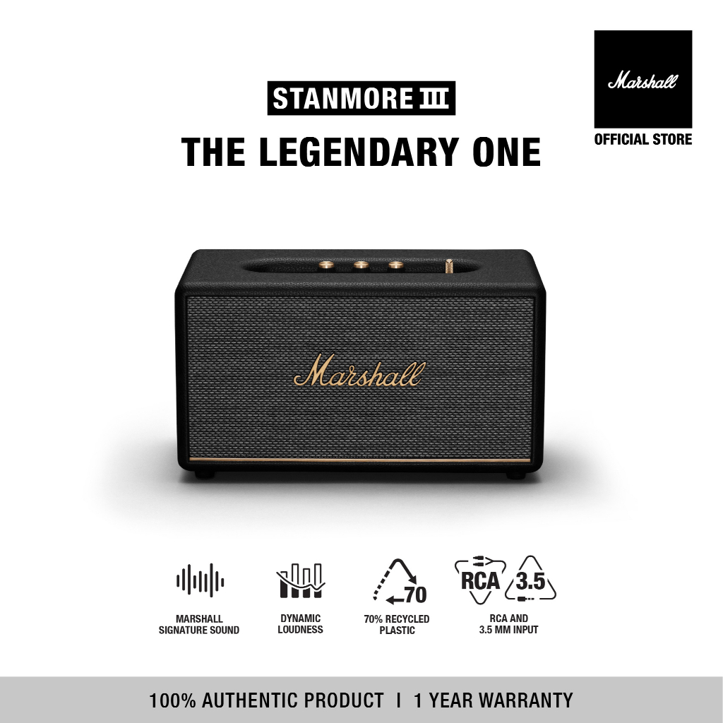 Marshall Stanmore III Bluetooth Speaker System (Black)