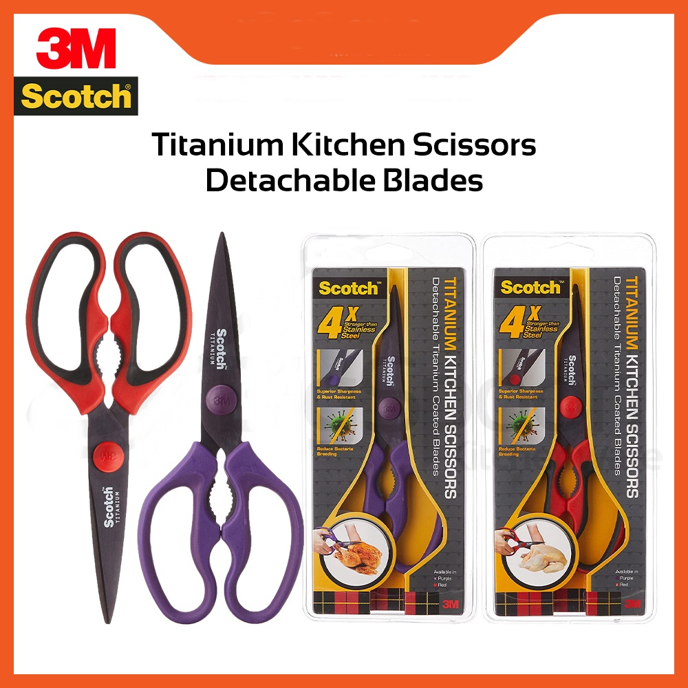 Scotch™ Titanium Scissors Mixed Shipper, Green, Blue or Purple, 1