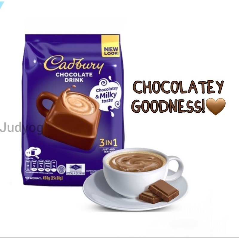 Buy CADBURY 3in1 Chocolate Powder Drink 15x30g for only RM15.99