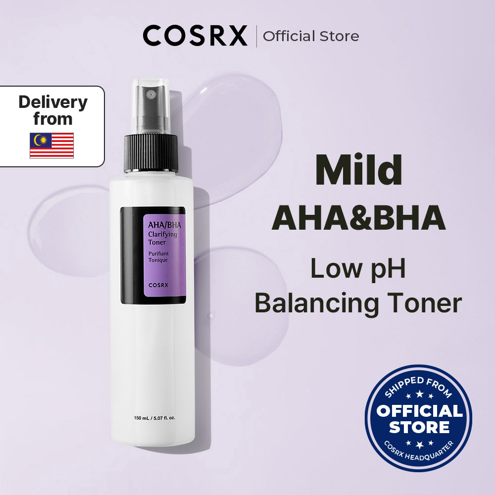 COSRX OFFICIAL] AHA/BHA Clarifying treatment toner for acne prone skin_AHA  0.1% BHA 0.1% 150ml Shopee Malaysia