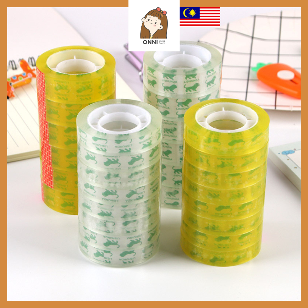 ONNI 🇲🇾 Small Cellophane Tape 12mm 18mm Opp Small Stationery