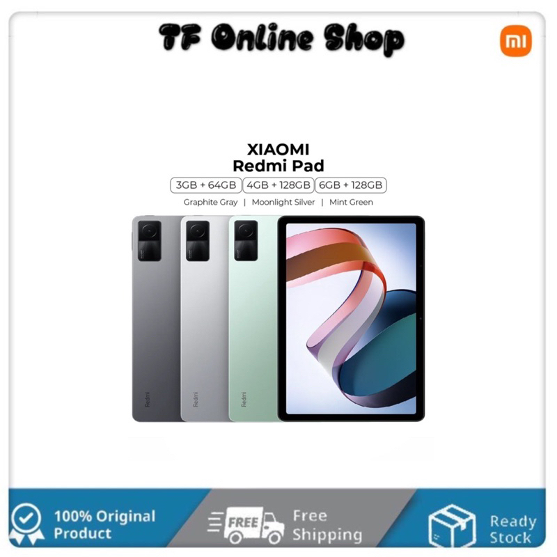 Xiaomi Redmi Pad(3GB+64GB/4GB+128GB/6GB+128GB)100% Original Set