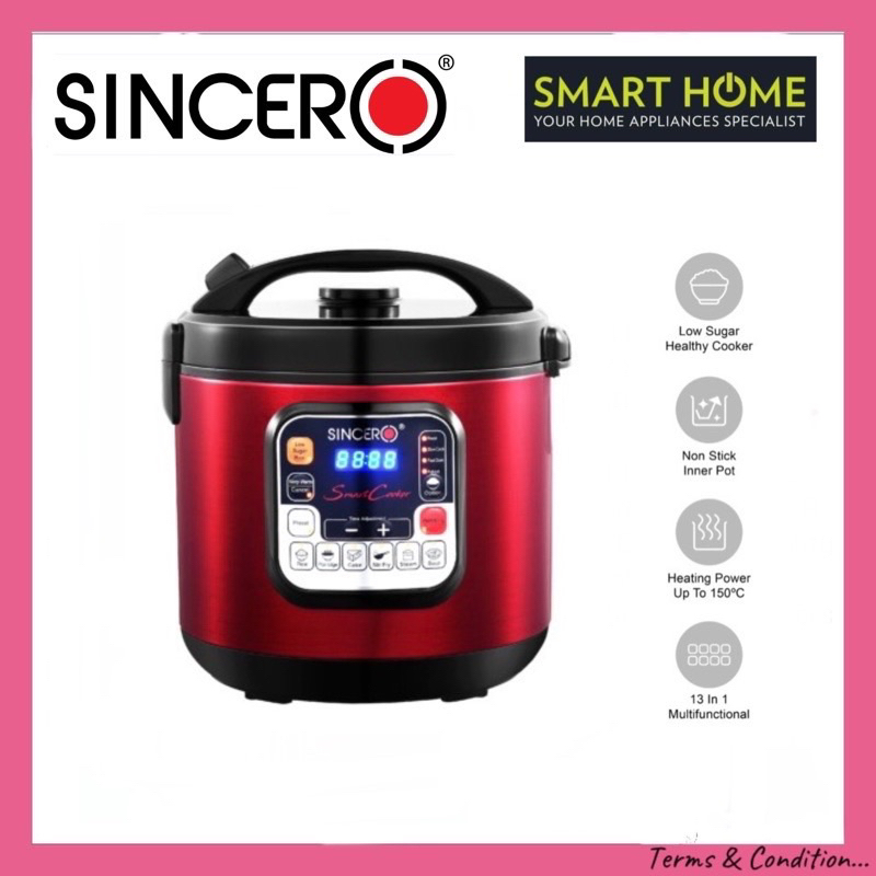 Sincero 6L Low Sugar RC900 Healthy Multifunction Smart Cooker Rice