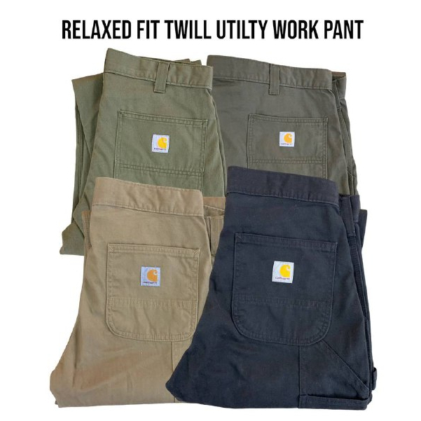 Relaxed Fit Twill Utility Work Pant