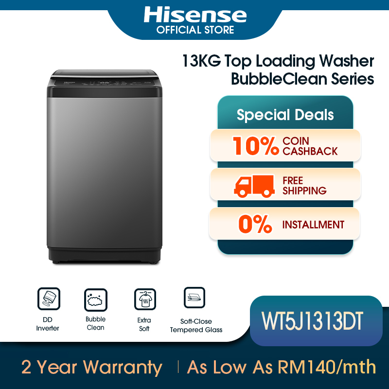 hisense 13kg titanium silver top loader