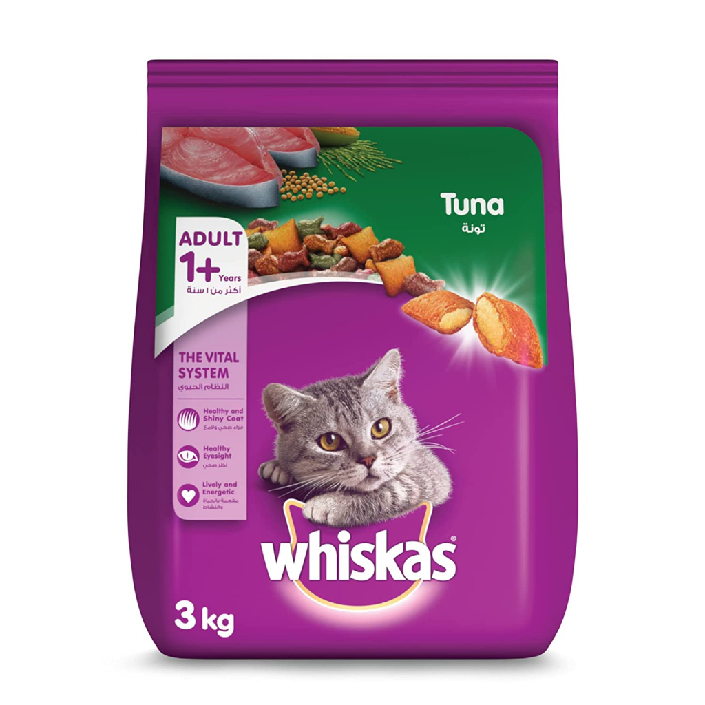 Whiskas Cat Food Tuna Flavor Cat Dry Food for Adult Cats Aged 1