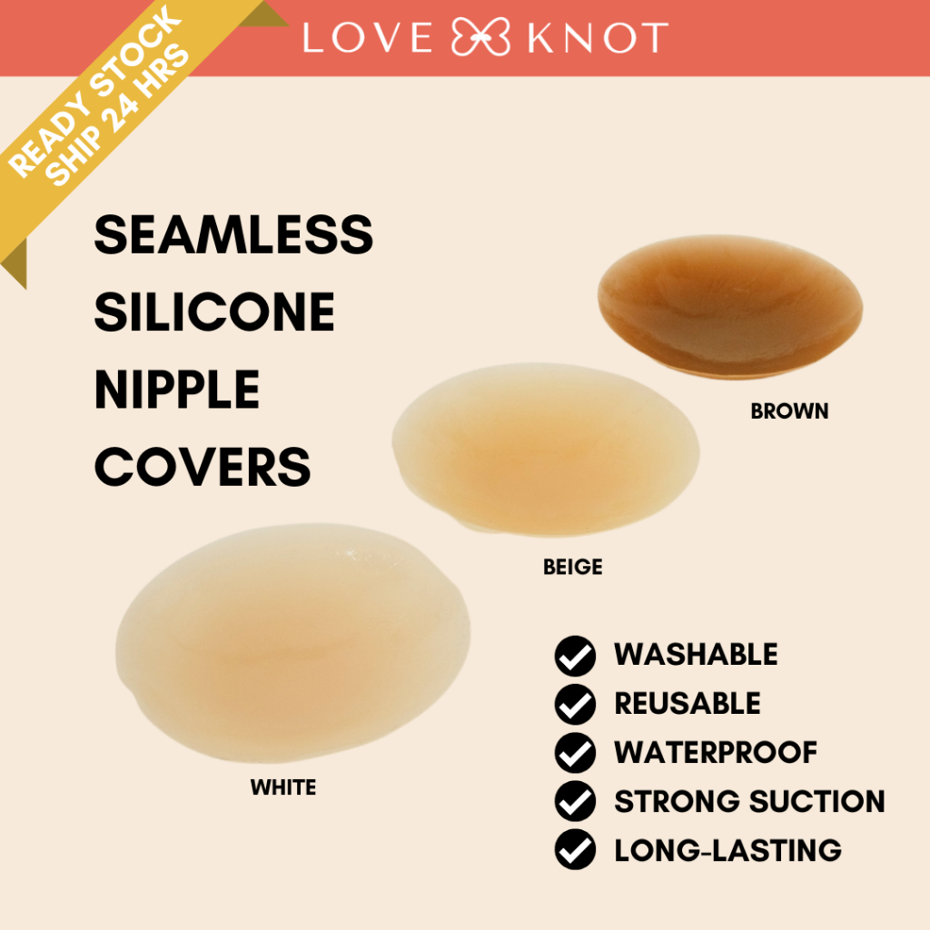 Love Knot [3 Packs] Mango Shape Seamless Invisible Reusable