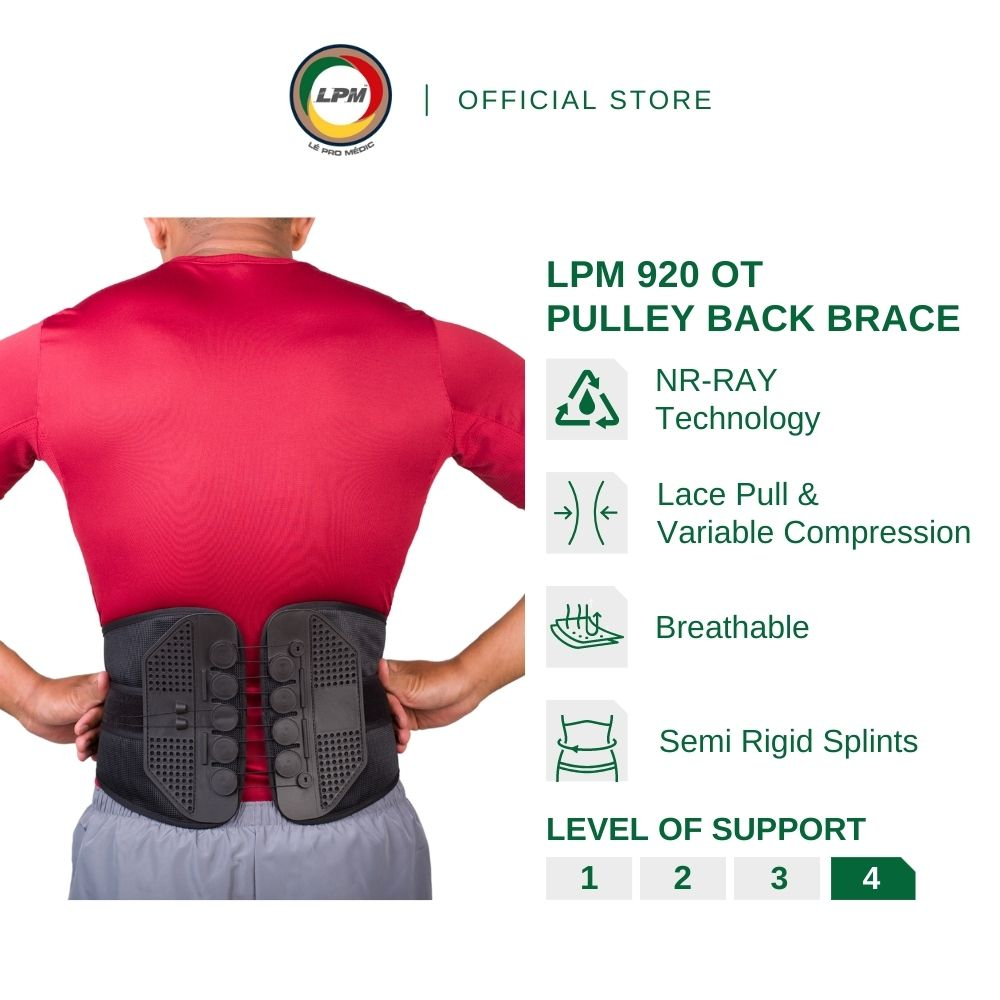LPM Pulley Back Brace 920OT Medical Approved Lumbar Back Support