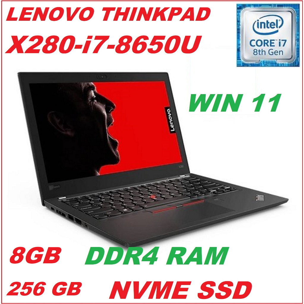 Lenovo Thinkpad X280 Core i7-8550U-8TH GEN- 16 OR 8GB RAM