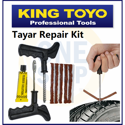 Tayar Repair Kit Car Tubeless Motorcycle Tubeless Tyre Puncture Repair Kit  Heavy Duty Tire Repair Tool Kit